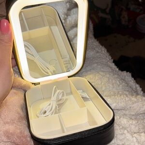 Ipsy Pink Makeup Bag with LED Mirror